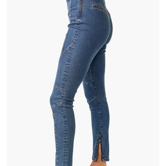 NWT We‎ the Free Bella Moto Mid Rise Skinny Side-Zipped Ankle Jeans in Prophecy - Picture 12 of 14